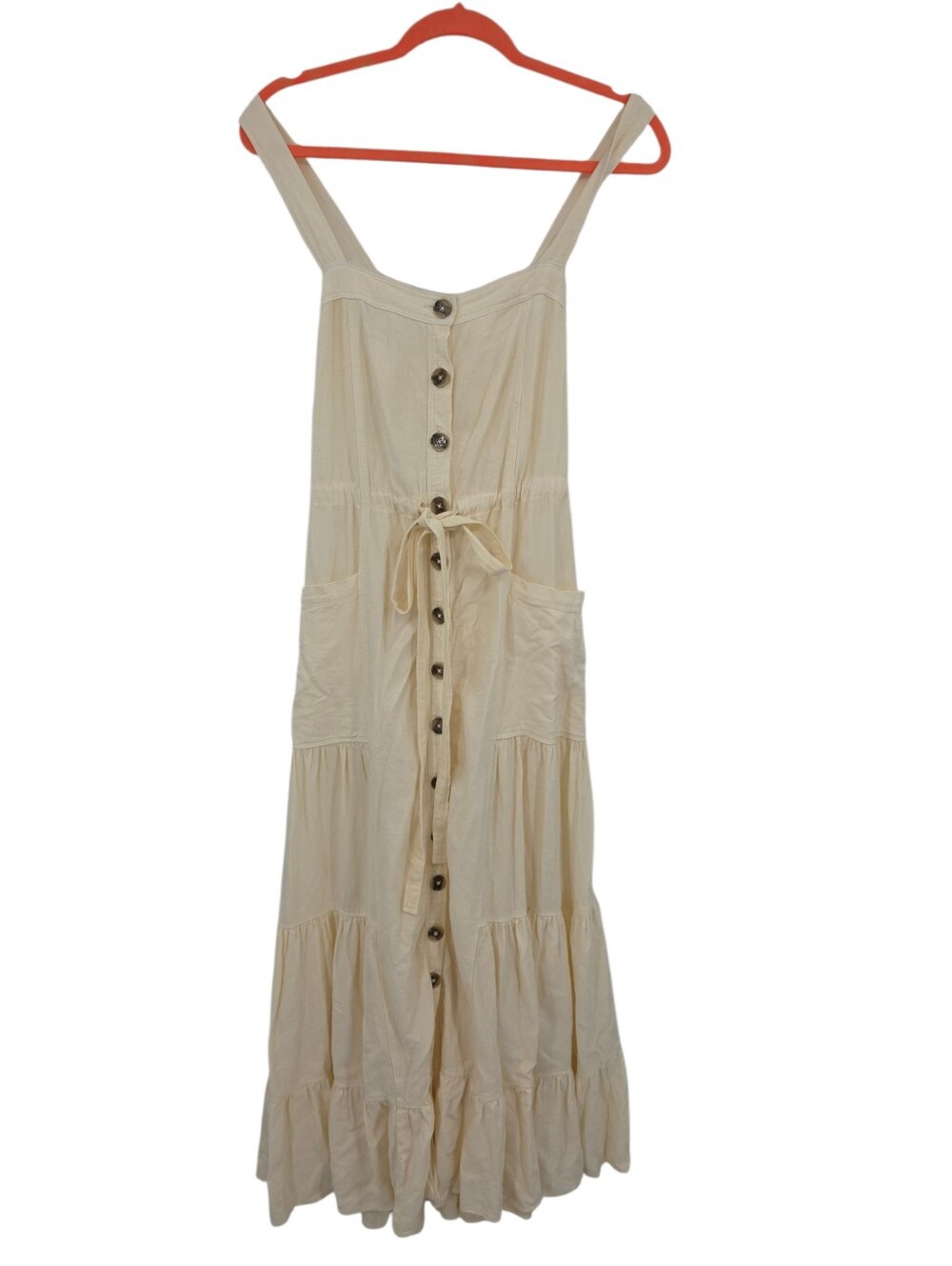Free People Catch The Breeze Linen Blend Dress Small - Picture 2 of 8